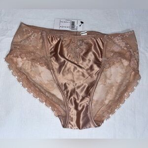 Intimissimi Satin Lace Panties - Brown